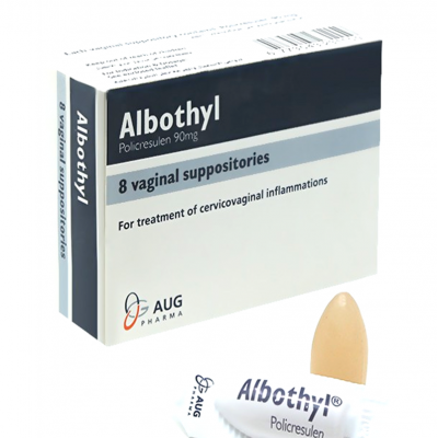 Albothyl 90 mg Vaginal Suppositories ( policresulen ) 8 vag. supp.